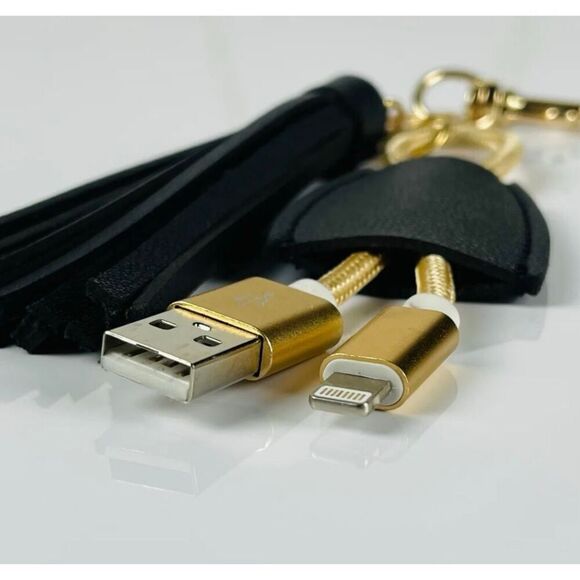 POWER UP IN STYLE - Smartphone Key Chain USB/iPhone Charging Cable w/Tassel. - Picture 6 of 16